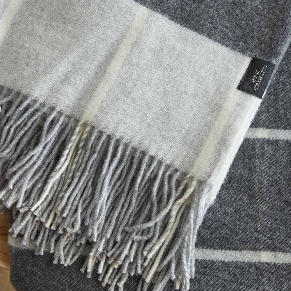 Plaid pure laine Mérinos & Cachemire Ossau carreaux - Label Naturel