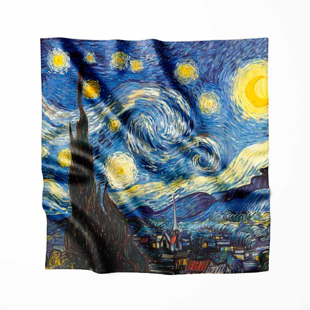 Carré de soie Van Gogh La Nuit Etoilée - Label Naturel