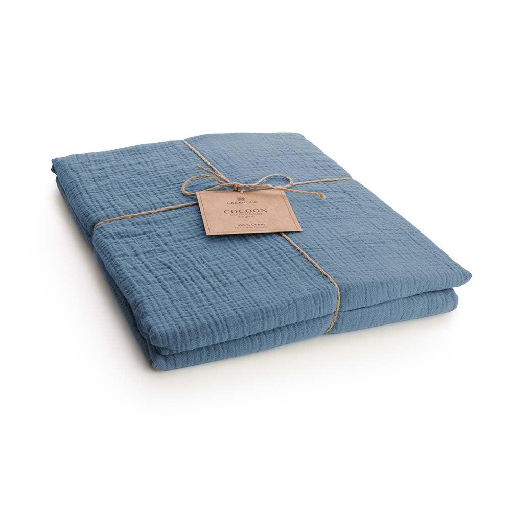 Drap plat en gaze de coton - Label Naturel