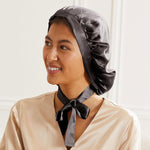 Large bonnet de nuit en soie - Label Naturel