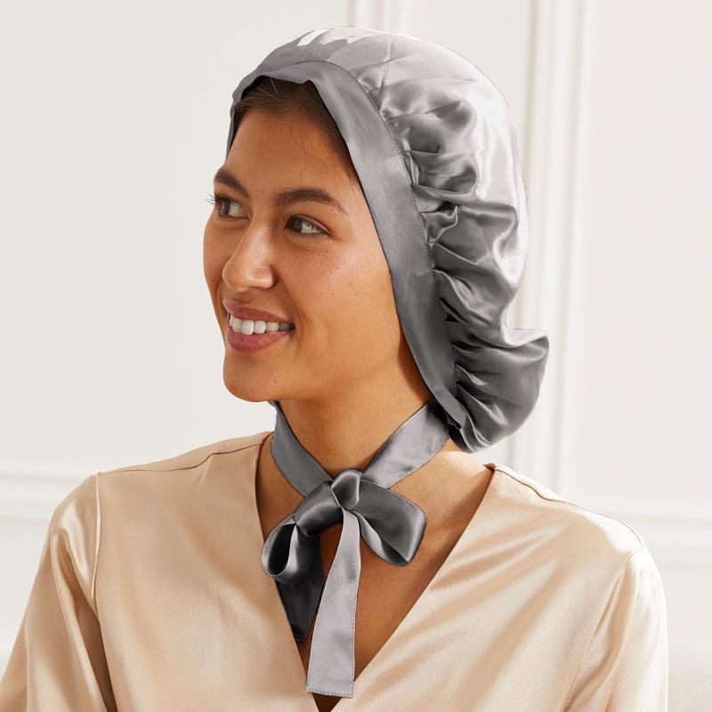 Large bonnet de nuit en soie - Label Naturel