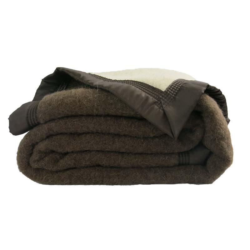 Couverture laine vierge Woolmark Hiver 730g Idéale - Label Naturel