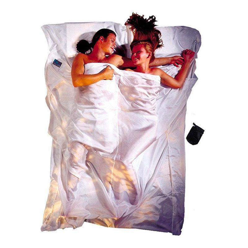 Drap de sac de couchage double 100% soie pour 2 personnes - Label Naturel